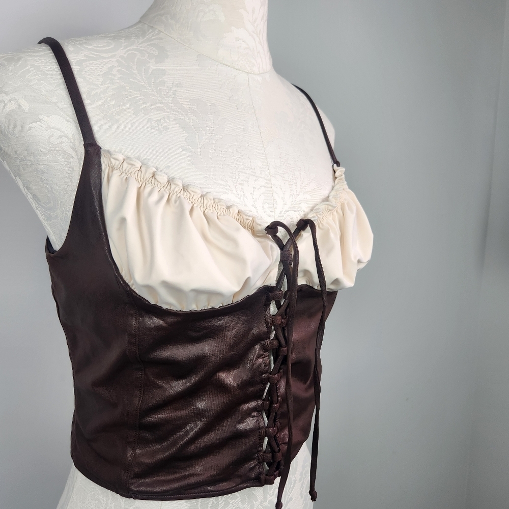 New Frankies Bikinis X Bella Hadid Ranch Corset Top Bikini Stretchy Size XL - Picture 6 of 13